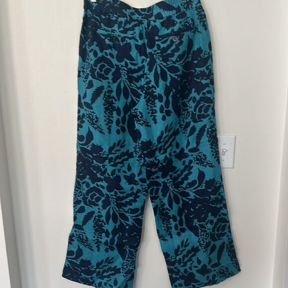 Soft Surroundings 100% Linen Floral Casual Pants M - Picture 4 of 6